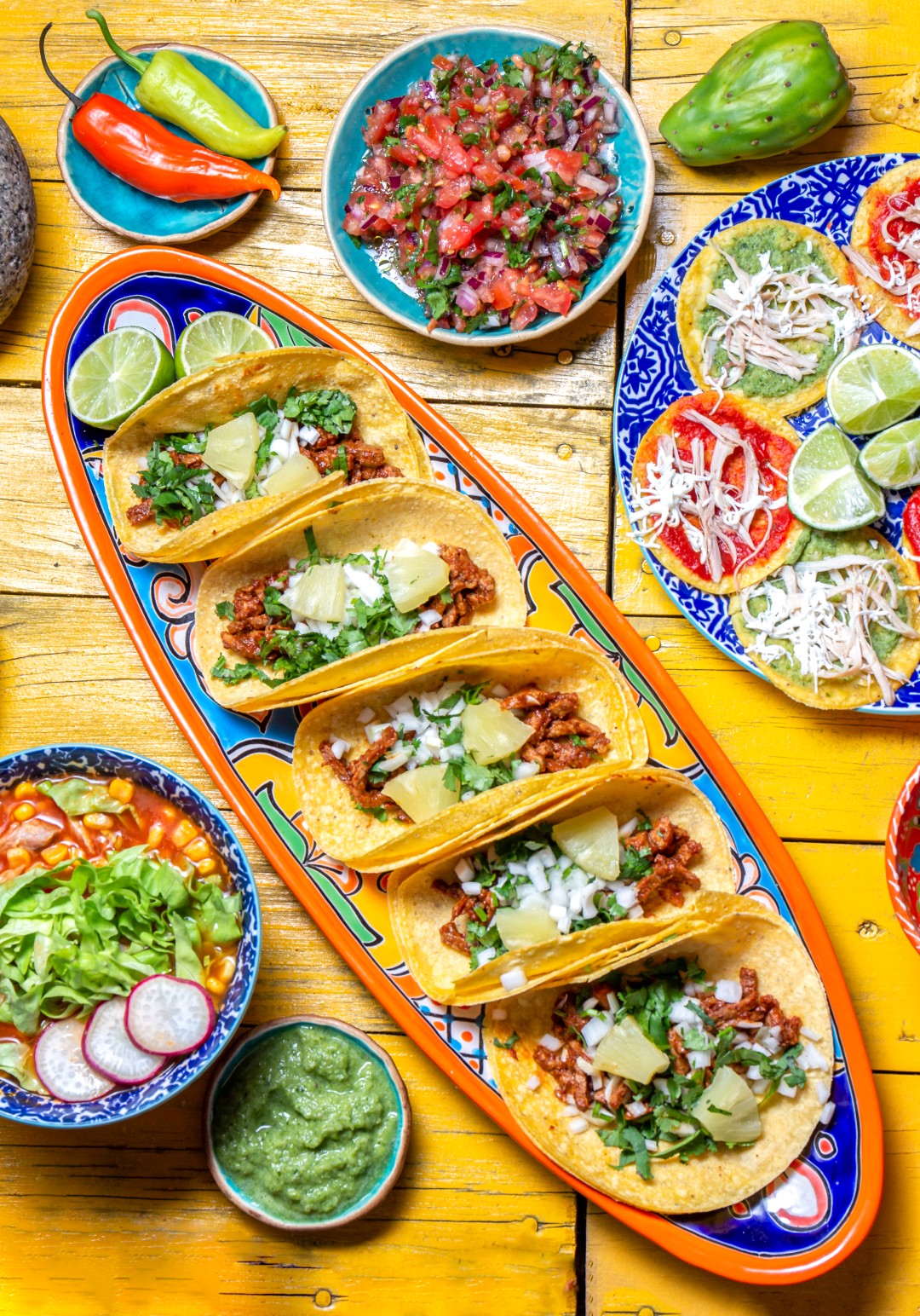 festive food from a Mexican restaurant